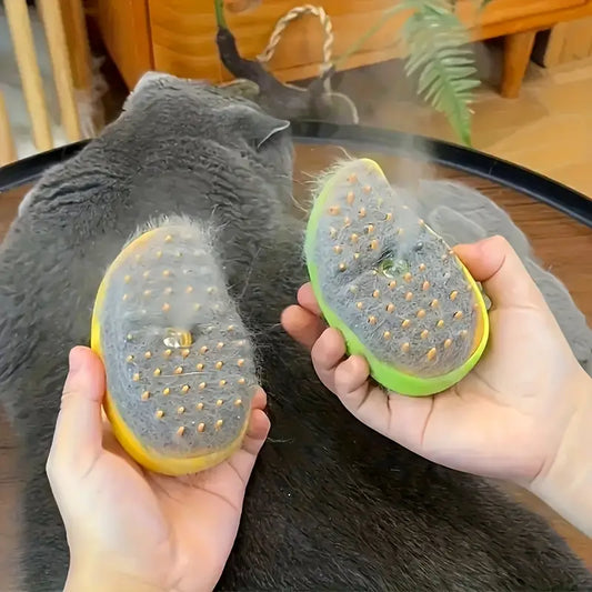 Brosse Vapeur 3-en-1 pour Animaux – Démêlage, Massage & Soin du Pelage